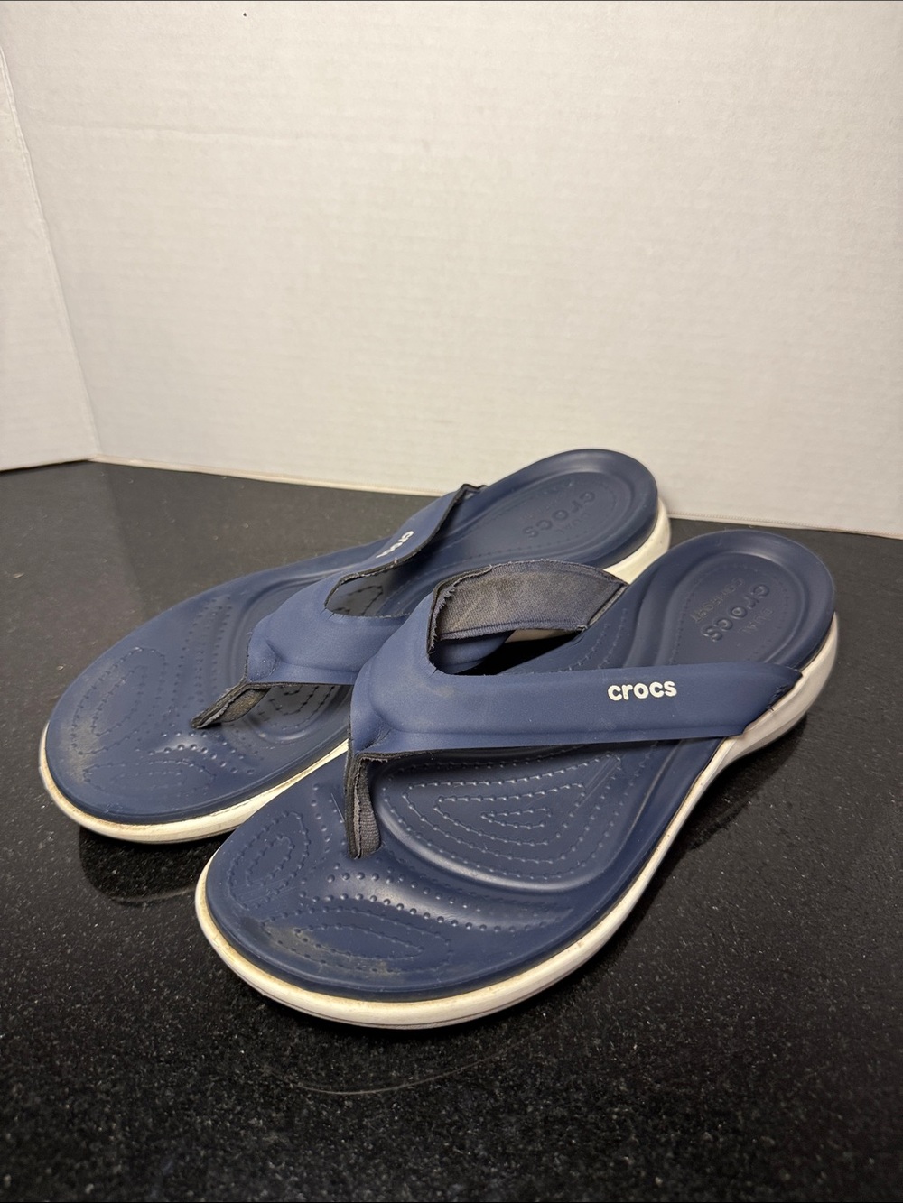 Crocs Women's Capri V Sporty Flip Thong Sandals Size 9 Flip Flops Blue
